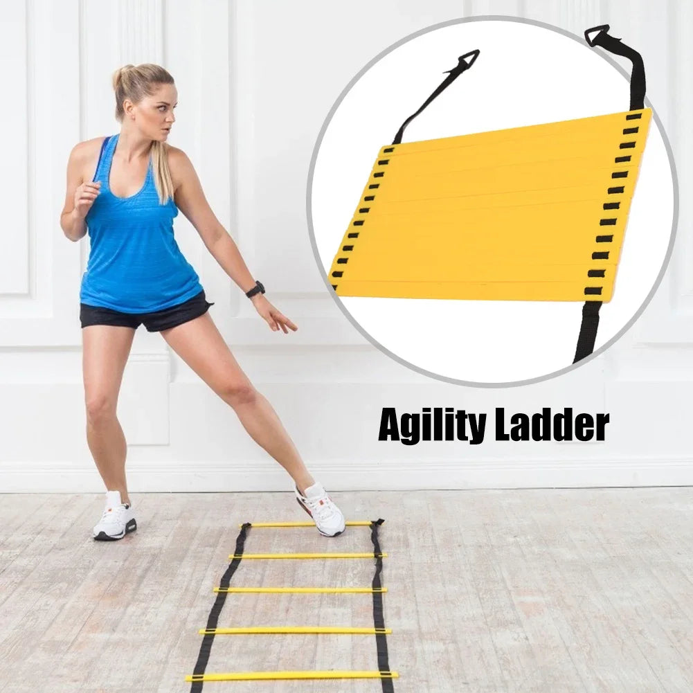 Sports Agility Ladder Football Adjustable Nylon Strap Jumping Ladder Speed Fitness Body Coordination Warm-Up Training Tool - Ravar