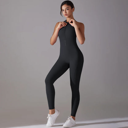 Women’s Scrunch Butt Backless Jumpsuit – Sexy Sleeveless Gym & Yoga One-Piece - Ravar