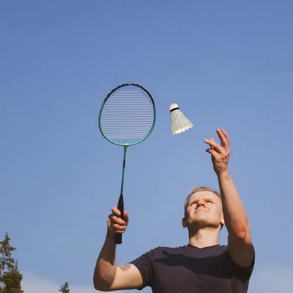 12-Pack Feather Badminton Shuttlecocks – Goose Feather & Foam Head for High-Speed Training & Outdoor - Ravar