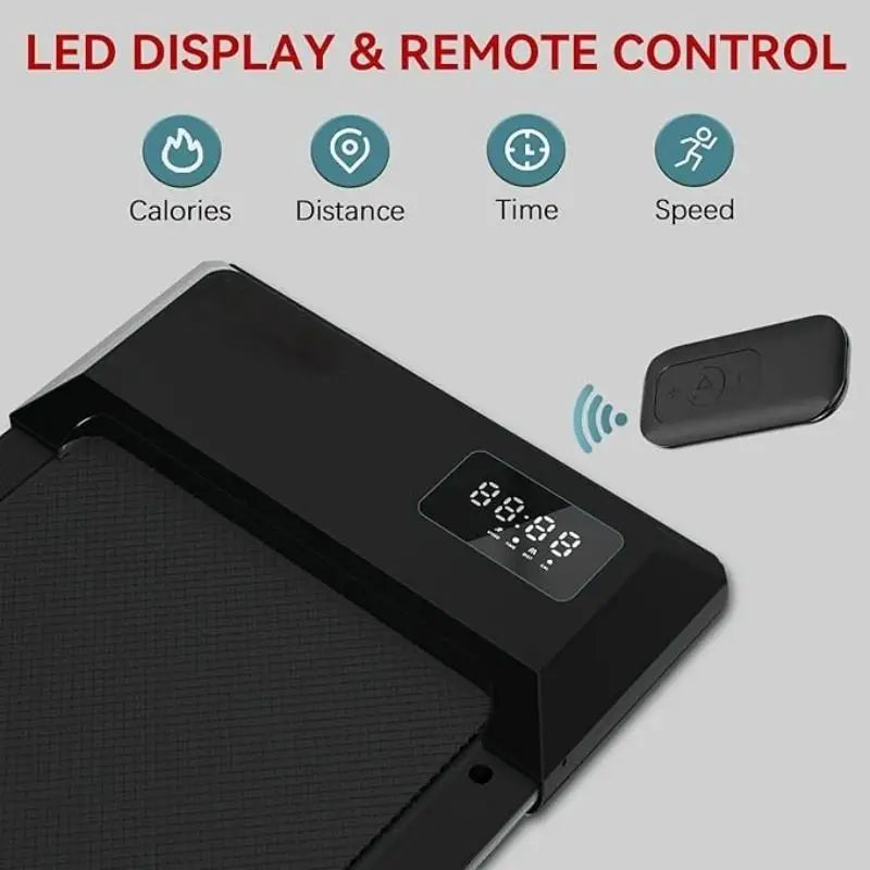 300 Ibs Weight Capacity 2.5 HP 2 in 1 Portable Treadmill for Home with Remote Control LED Display Walking Pad Treadmill - Ravar