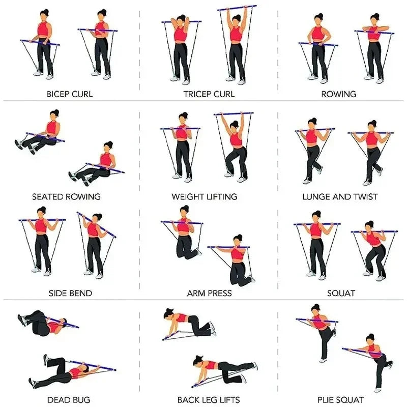 Home Workout Pilates Bar Kit - Ravar