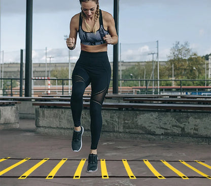 Sports Agility Ladder Football Adjustable Nylon Strap Jumping Ladder Speed Fitness Body Coordination Warm-Up Training Tool - Ravar