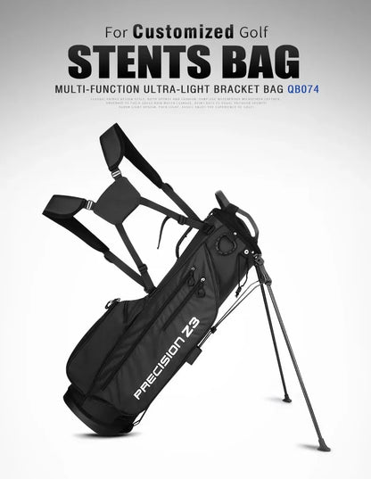 PGM Portable Golf Stand Bag with Braces – Lightweight Golf Club Backpack with Bracket Support for Men & Women
