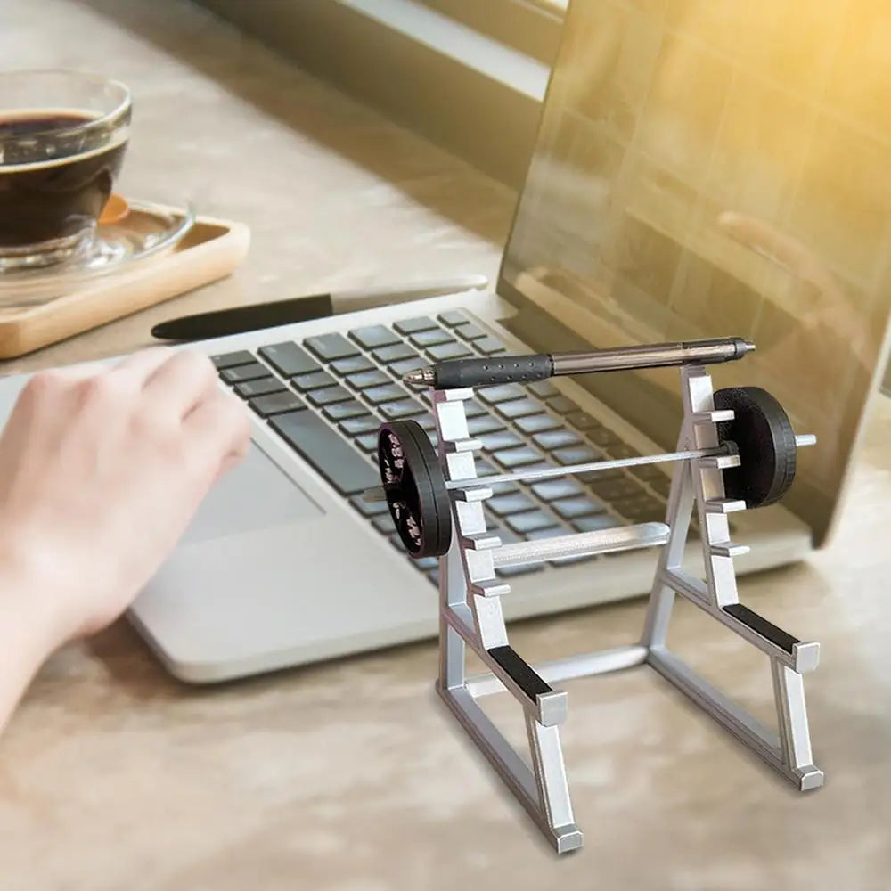 Funny Barbell Squat Rack Pen Holder – The Perfect Desk Accessory for Fitness Enthusiasts - Ravar
