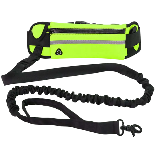 Hands-Free Dog Running Leash with Adjustable Waist Bag – Reflective & Shock-Absorbing Design
