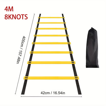 Sports Agility Ladder Football Adjustable Nylon Strap Jumping Ladder Speed Fitness Body Coordination Warm-Up Training Tool - Ravar