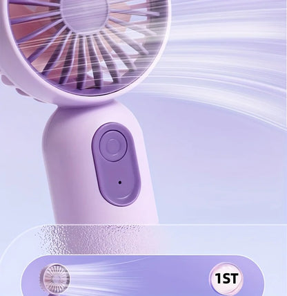 USB Mini Rechargeable Portable Fan with 3 Speeds, Handheld Fan for Gift Choice, Perfect For Office, Outdoor, Travel, Camping - Ravar