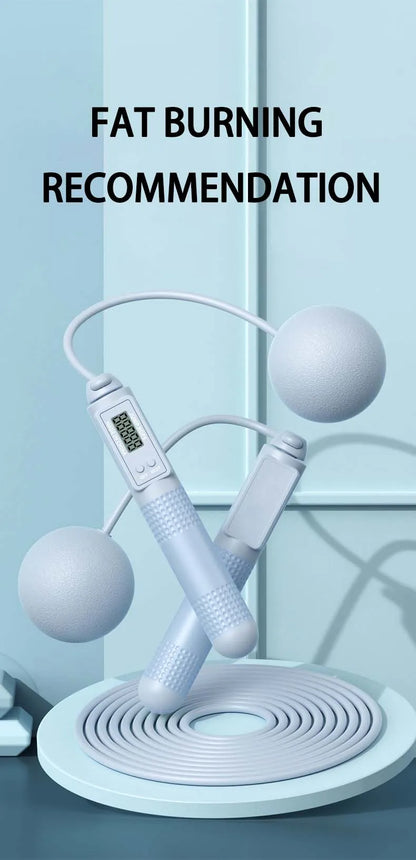 Weight Loss Jump Rope Intelligent Counting Crossfit Adjustable Cordless Skipping Rope Fitness Non-slip Handle Jump Professional - Ravar