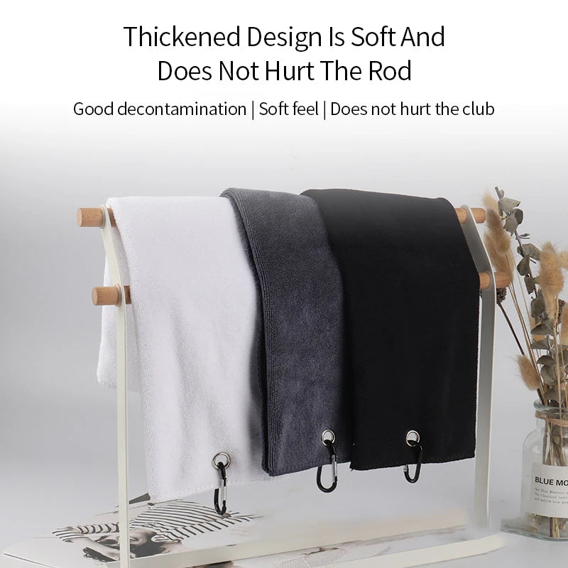 Tri-Fold Golf Towel – Premium Microfiber with Heavy-Duty Carabiner Clip | Quick-Dry & Ultra-Absorbent | 4 Color Options - Ravar