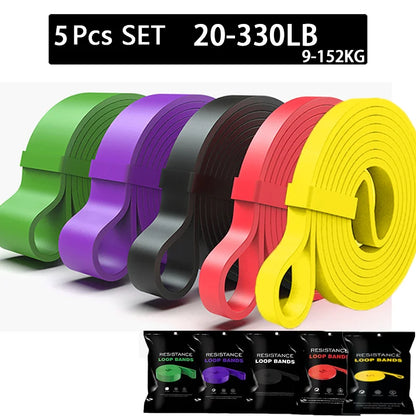 Latex Resistance Bands Pull Up Gym Home Fitness Rubber Expander Loop Strength Assist Workout Training Equipment - Ravar