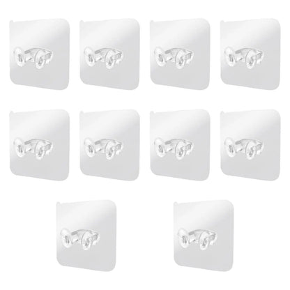 10-Pack Wall-Mounted Badminton Racket Hooks – No-Drill Storage Rack for Home, Garage, Gym - Ravar