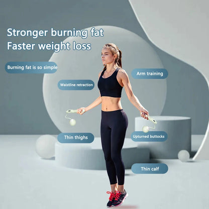 Weight Loss Jump Rope Intelligent Counting Crossfit Adjustable Cordless Skipping Rope Fitness Non-slip Handle Jump Professional - Ravar