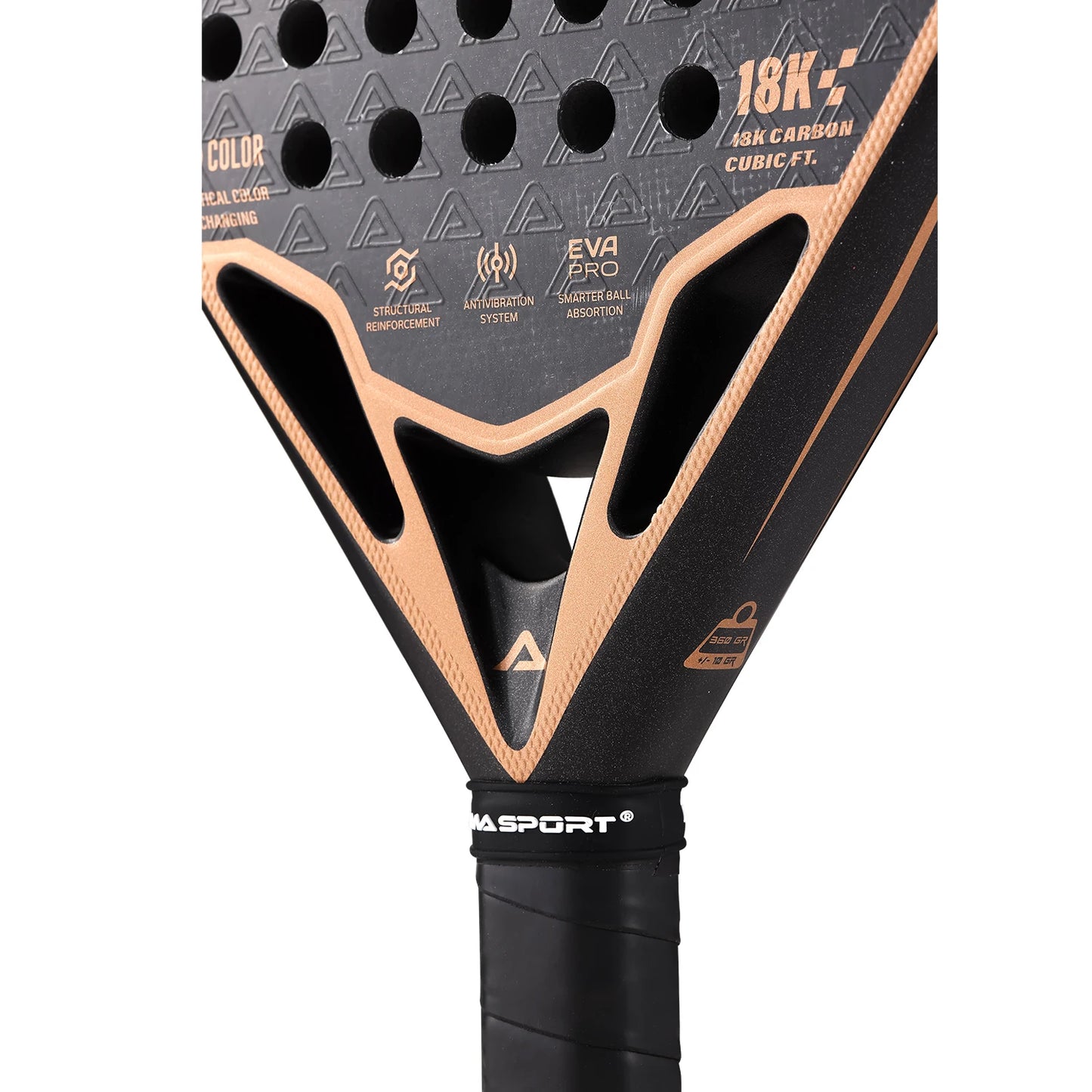 AMA Sport Era 1.0 Cubic 18K Carbon Padel Racket – Diamond Shape with 3D Spin Surface - Ravar