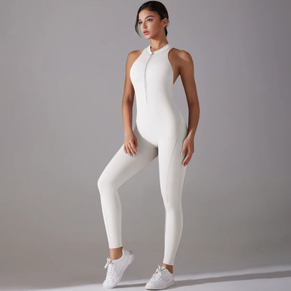 Women’s Scrunch Butt Backless Jumpsuit – Sexy Sleeveless Gym & Yoga One-Piece - Ravar