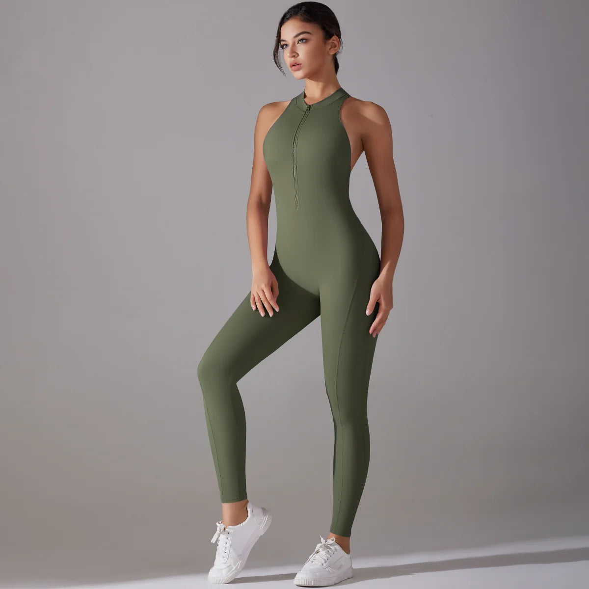 Women’s Scrunch Butt Backless Jumpsuit – Sexy Sleeveless Gym & Yoga One-Piece - Ravar