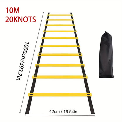 Sports Agility Ladder Football Adjustable Nylon Strap Jumping Ladder Speed Fitness Body Coordination Warm-Up Training Tool - Ravar
