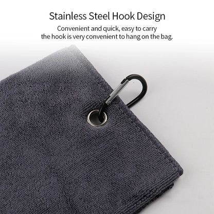 Tri-Fold Golf Towel – Premium Microfiber with Heavy-Duty Carabiner Clip | Quick-Dry & Ultra-Absorbent | 4 Color Options - Ravar