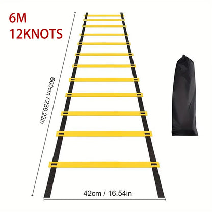 Sports Agility Ladder Football Adjustable Nylon Strap Jumping Ladder Speed Fitness Body Coordination Warm-Up Training Tool - Ravar