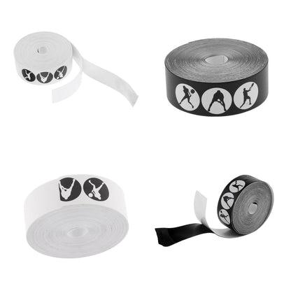 5M Racket Head Protection Tape – Universal PU Guard Strip for Tennis, Badminton & Squash Rackets (Black/White) - Ravar