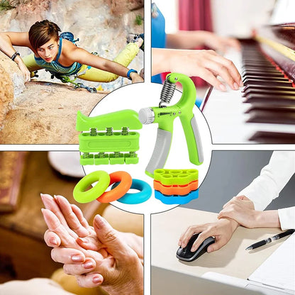 5-Piece Adjustable Hand Grip Strengthener Set for All Fitness Levels