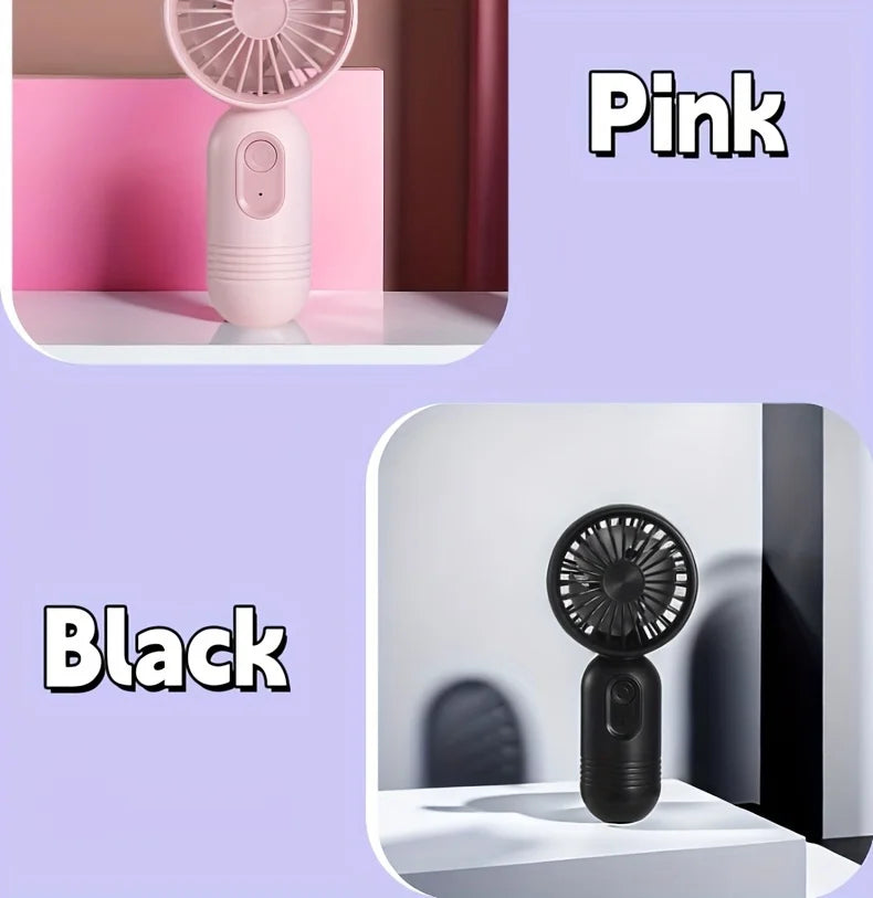 USB Mini Rechargeable Portable Fan with 3 Speeds, Handheld Fan for Gift Choice, Perfect For Office, Outdoor, Travel, Camping - Ravar
