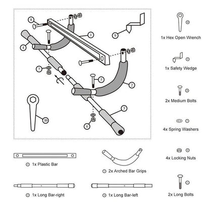 Horizontal Pull-Up Bar & Chin Up Bar - Ravar
