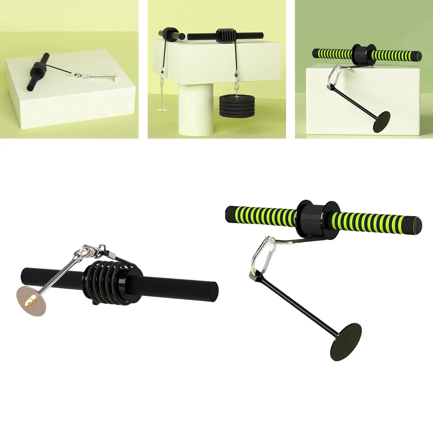 Durable Forearm Roller Trainer Excerciser Exerciser Arm Workout Strength Training Fitness Home - Ravar