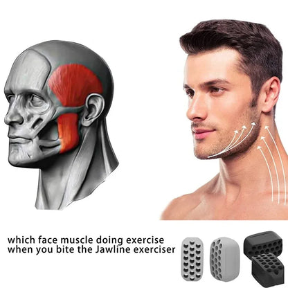 Silicone Jaw Exerciser Facial Toner & Jawline Fitness Ball Neck Toning Equipment Facial Beauty Tool Double Chin Exerciser - Ravar