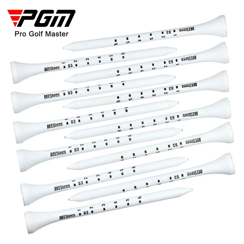 PGM 50pcs Wooden Golf Tees – Durable, Stable Tee Set for Improved Accuracy & Consistent Ball Height (Model D7) - Ravar