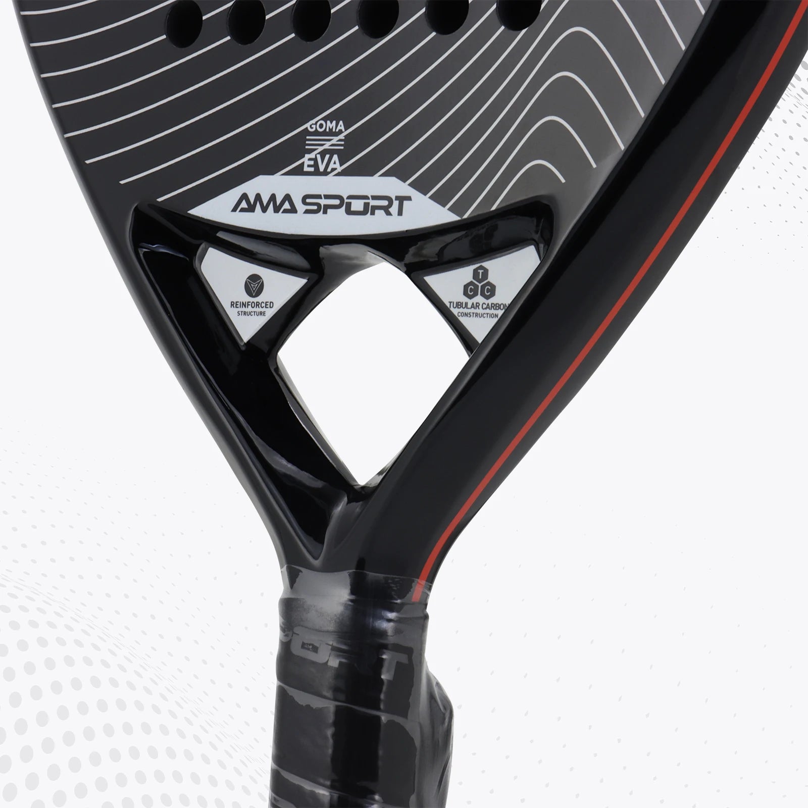 AMA Sport P42 Full Carbon Padel Racket – Rough Surface Power & Control Paddle - Ravar
