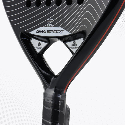 AMA Sport P42 Full Carbon Padel Racket – Rough Surface Power & Control Paddle - Ravar