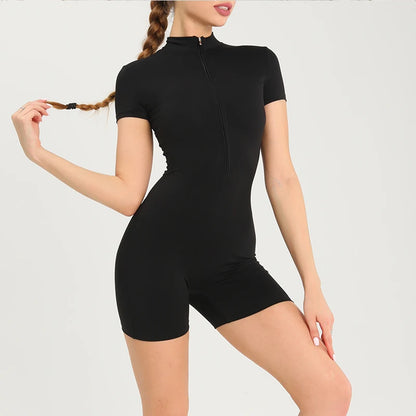 Women’s Long Sleeve Fitness Jumpsuit – One-Piece Workout Romper & Gym Tracksuit - Ravar