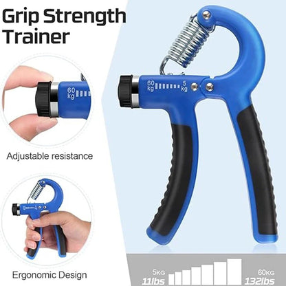 5-Piece Adjustable Hand Grip Strengthener Set for All Fitness Levels