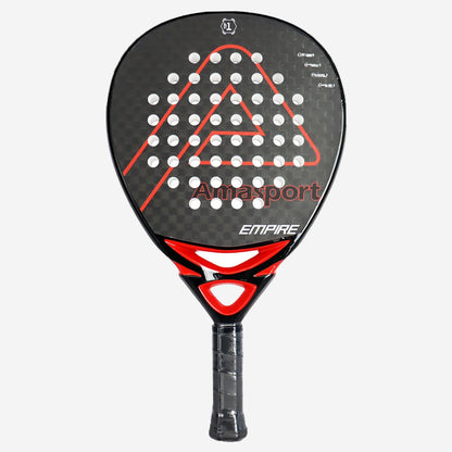 Paddle with red and white design on a black background, featuring the brand 'Ameisport'.