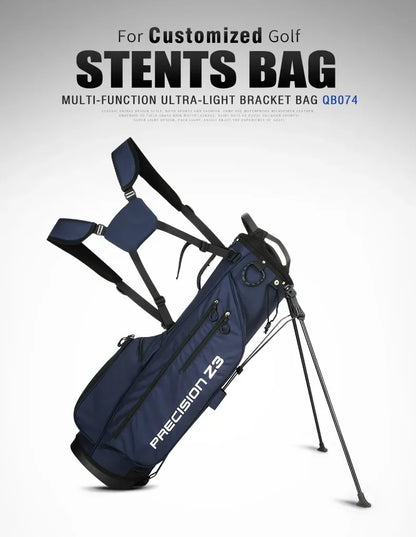 PGM Portable Golf Stand Bag with Braces – Lightweight Golf Club Backpack with Bracket Support for Men & Women