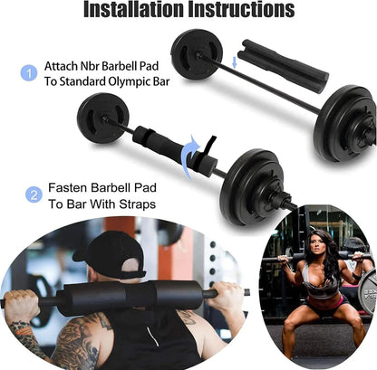 Barbell Shoulder Pads Thickened Non-slip Gym Fitness Weightlifting Squat Dumbbel Neck Support Protection Pad Strength Workout - Ravar