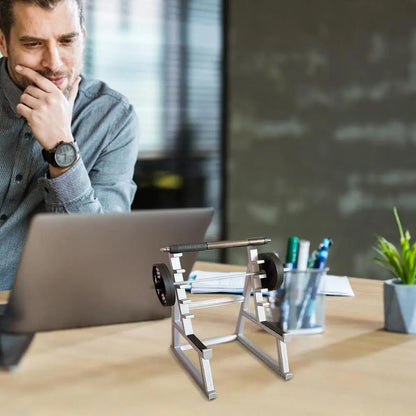 Funny Barbell Squat Rack Pen Holder – The Perfect Desk Accessory for Fitness Enthusiasts - Ravar