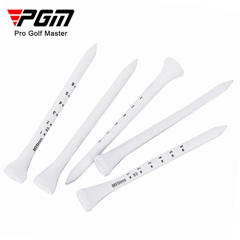 PGM 50pcs Wooden Golf Tees – Durable, Stable Tee Set for Improved Accuracy & Consistent Ball Height (Model D7) - Ravar