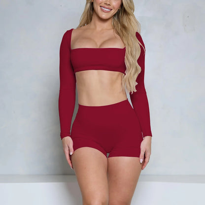 Womens Two-Piece long Sleeve Gym Set
