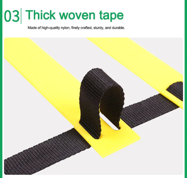 Sports Agility Ladder Football Adjustable Nylon Strap Jumping Ladder Speed Fitness Body Coordination Warm-Up Training Tool - Ravar