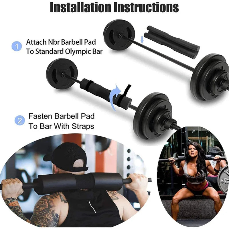 Barbell Shoulder Pads Thickened Non-slip Gym Fitness Weightlifting Squat Dumbbel Neck Support Protection Pad Strength Workout - Ravar