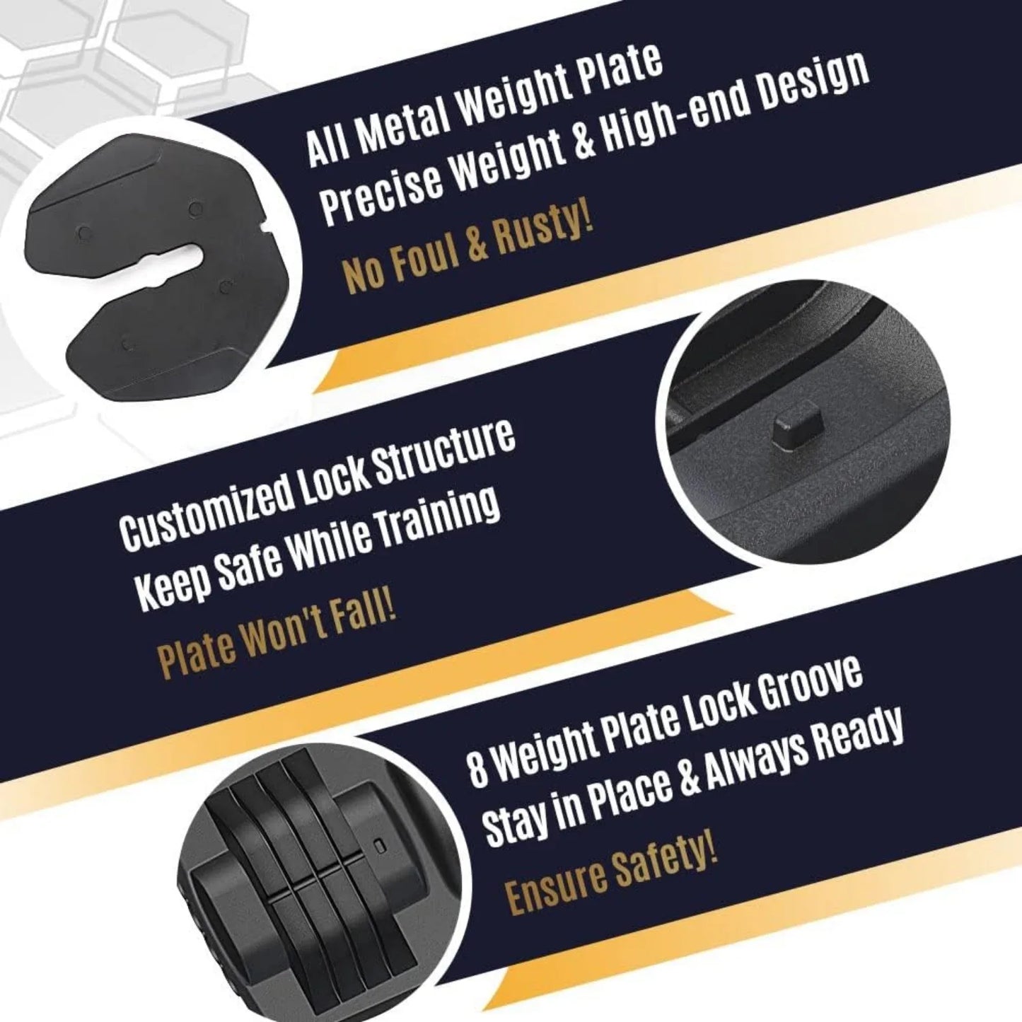 49KG Pair Adjustable Dumbbells, 24.5KG 5-in-1 Dumbbell Set with Anti-Slip Fast Adjust Turning Handle for Body Workout Fitness - Ravar