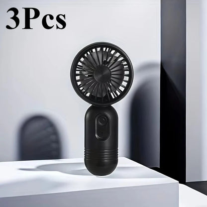 USB Mini Rechargeable Portable Fan with 3 Speeds, Handheld Fan for Gift Choice, Perfect For Office, Outdoor, Travel, Camping - Ravar
