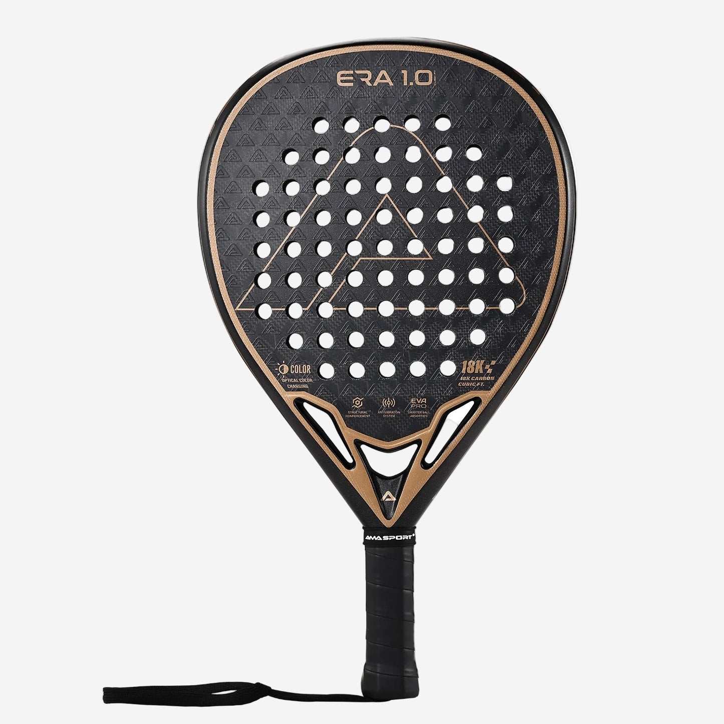 AMA Sport Era 1.0 Cubic 18K Carbon Padel Racket – Diamond Shape with 3D Spin Surface - Ravar