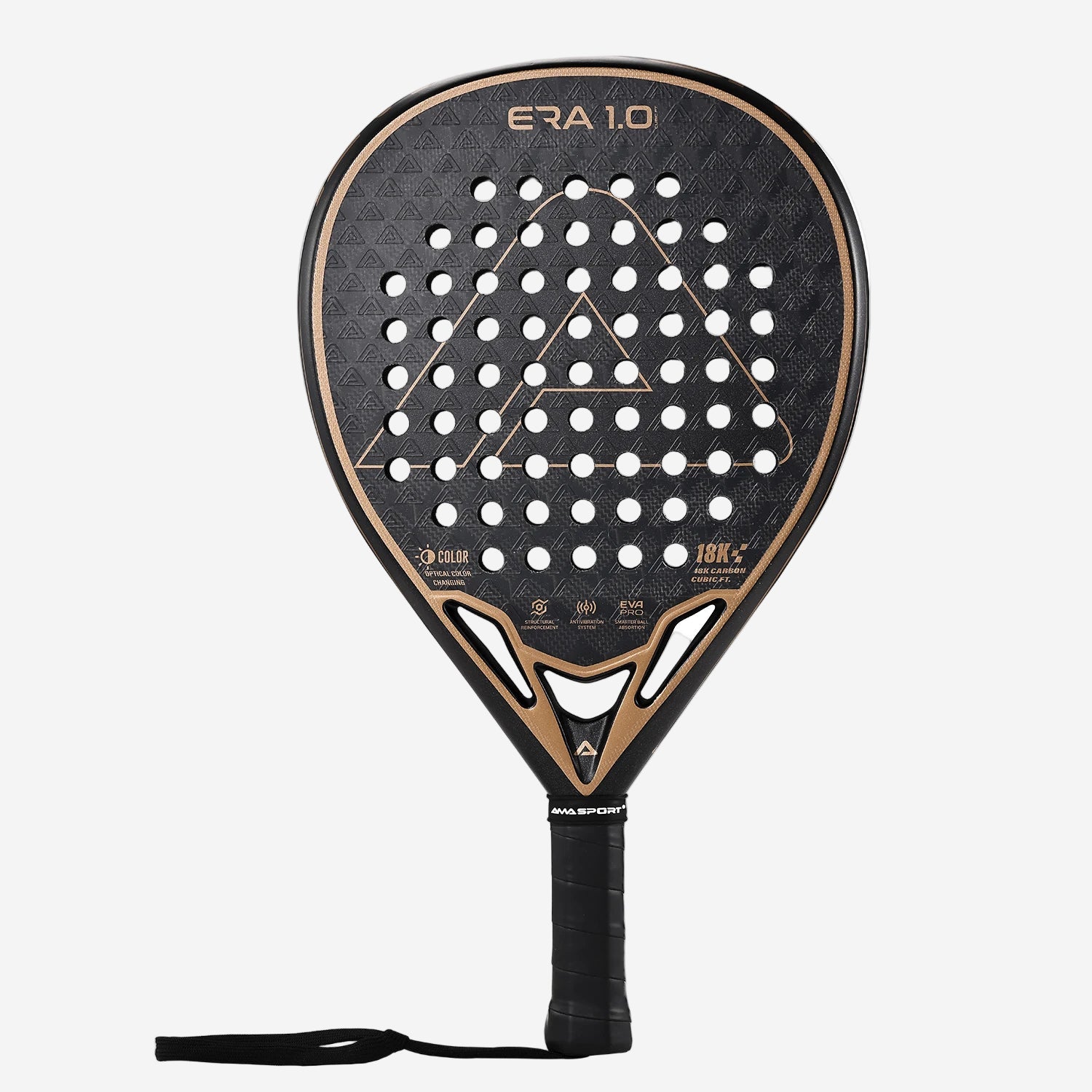AMA Sport Era 1.0 Cubic 18K Carbon Padel Racket – Diamond Shape with 3D Spin Surface - Ravar