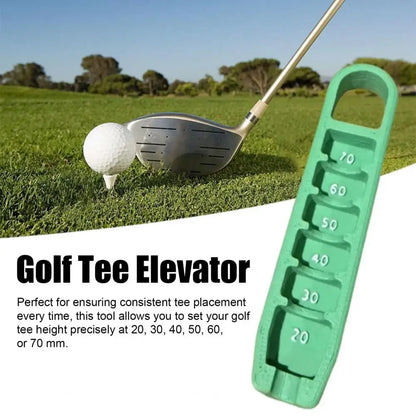 Golf Tee Height Elevator – 3D Printed Adjustable Gauge for Consistent Tee Placement (20–70mm) | Compact & Portable Tee Tool - Ravar