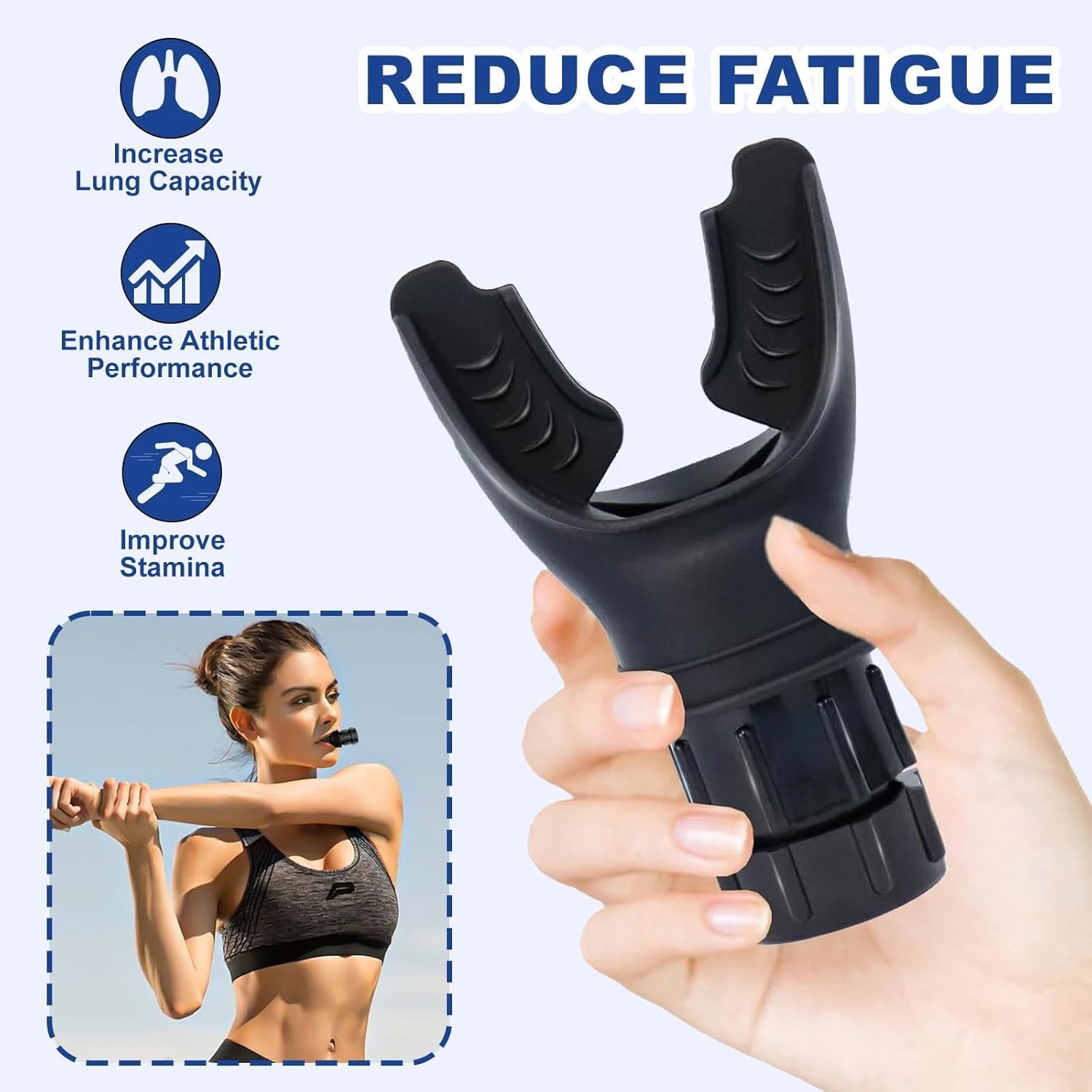 Adjustable Lung Trainer for Breathing & Respiratory Fitness – Increases Lung Capacity & Stamina - Ravar