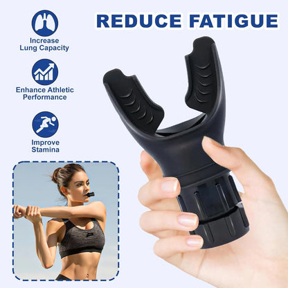 Adjustable Lung Trainer for Breathing & Respiratory Fitness – Increases Lung Capacity & Stamina - Ravar