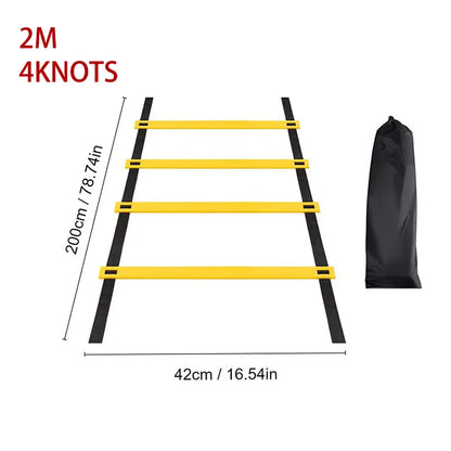 Sports Agility Ladder Football Adjustable Nylon Strap Jumping Ladder Speed Fitness Body Coordination Warm-Up Training Tool - Ravar