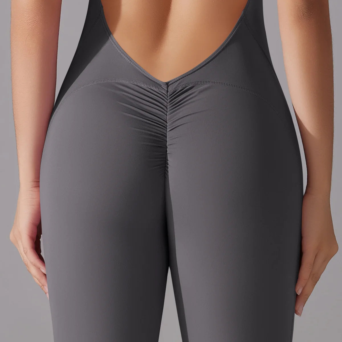 Women’s Scrunch Butt Backless Jumpsuit – Sexy Sleeveless Gym & Yoga One-Piece - Ravar